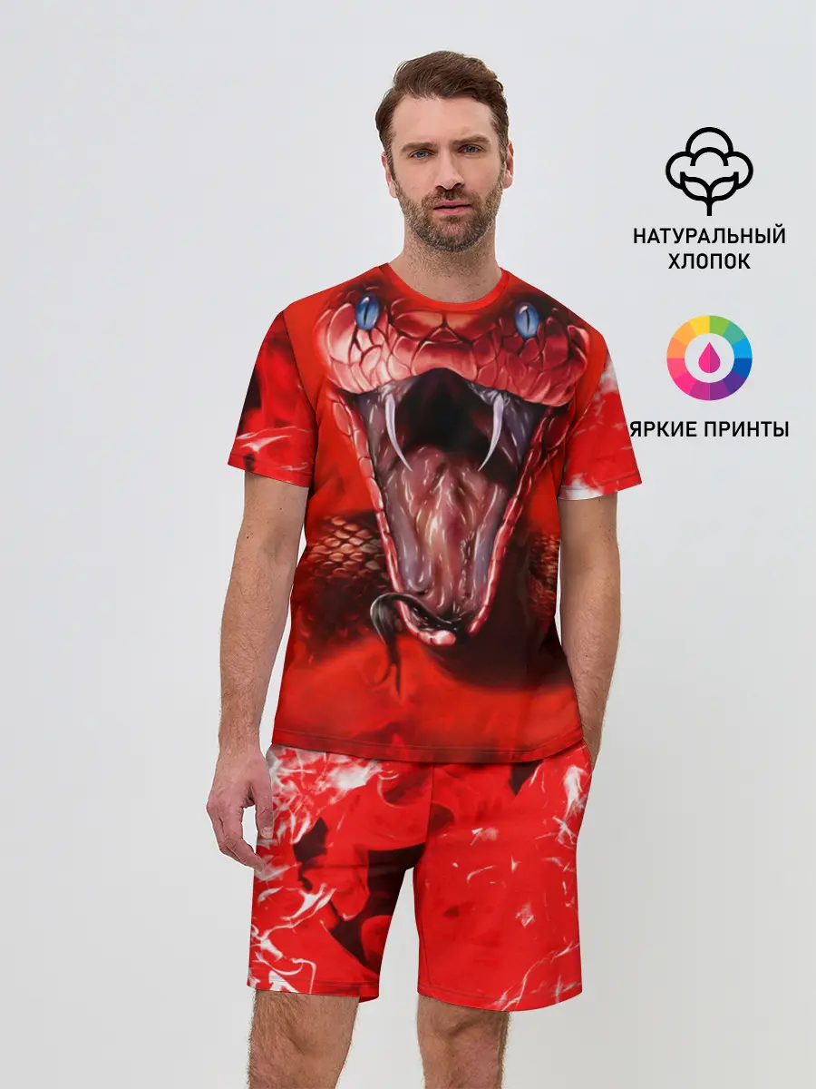 Мужской костюм с шортами / Red Snake