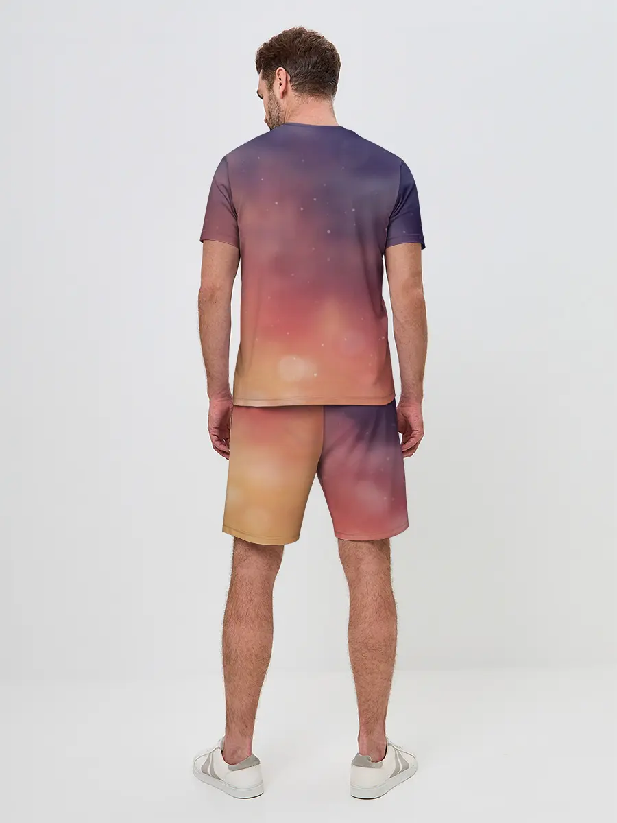 Мужской костюм с шортами / Абстракция Градиент Текстура