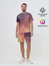 Мужской костюм с шортами / Абстракция Градиент Текстура