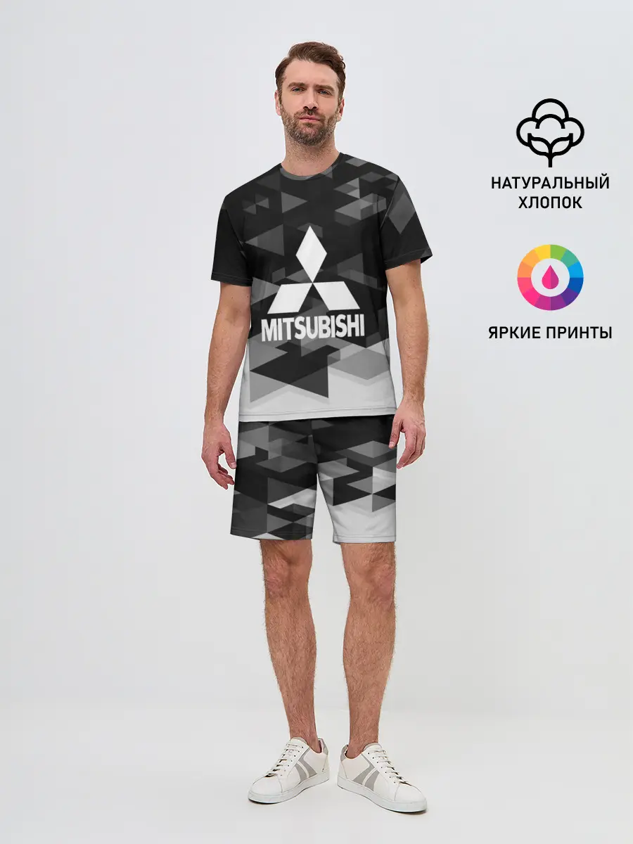 Мужской костюм с шортами / Mitsubishi sport geometry