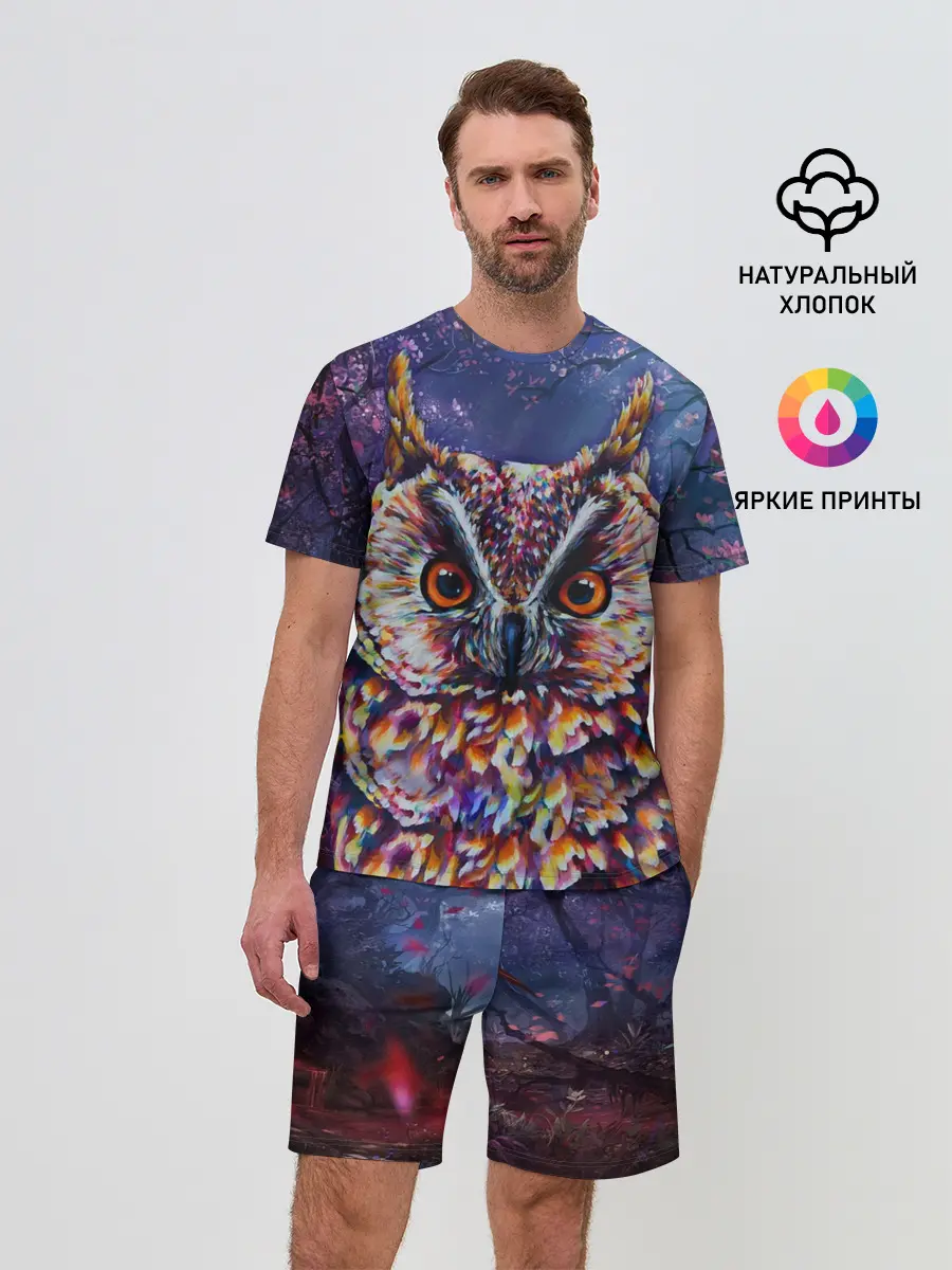 Мужской костюм с шортами / Сова