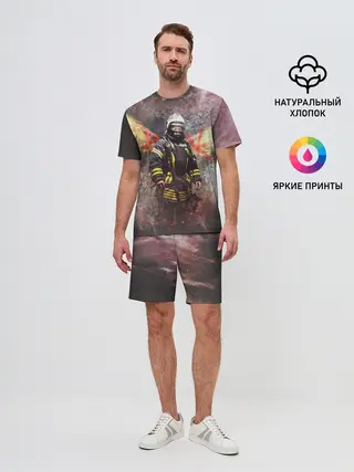 Мужской костюм с шортами / Пожарный