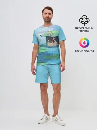 Мужской костюм с шортами / Тсую Асуи прячется под водой