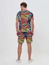Мужской костюм с шортами / Pop art pattern