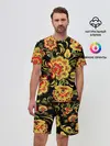 Мужской костюм с шортами / Хохлома