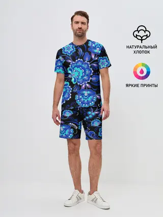 Мужской костюм с шортами / Хохлома