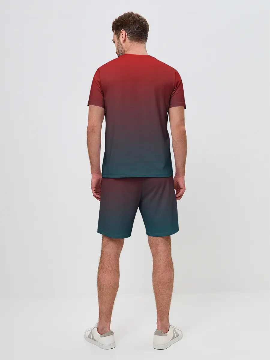 Мужской костюм с шортами / Алый