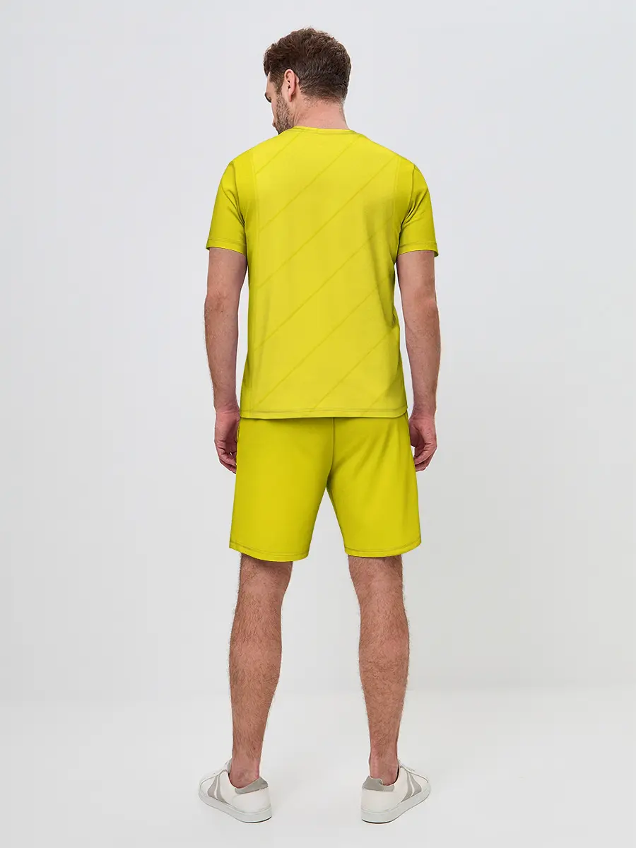 Мужской костюм с шортами / Швеция домашняя форма ЧМ 2018