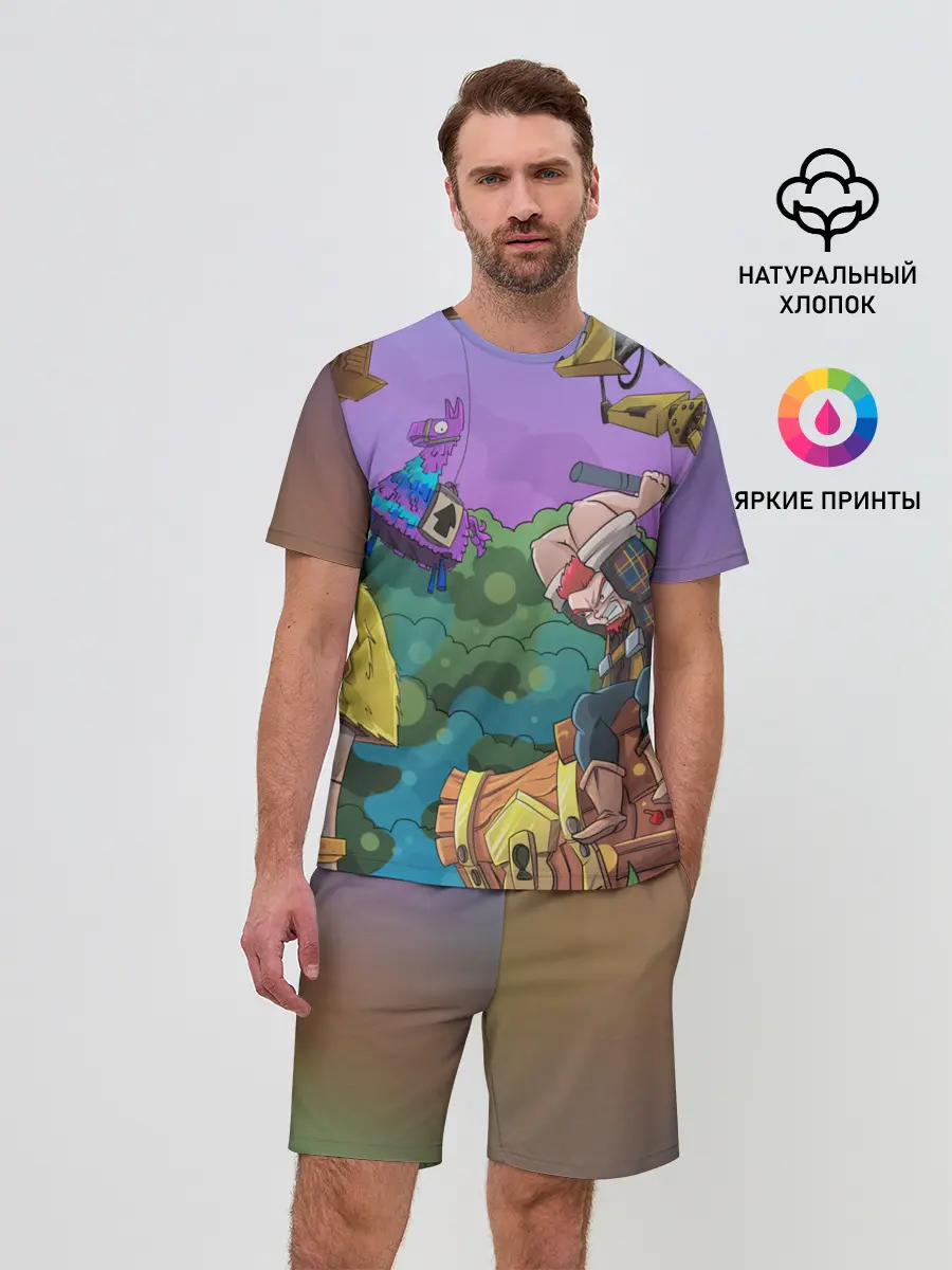 Мужской костюм с шортами / Fortnite