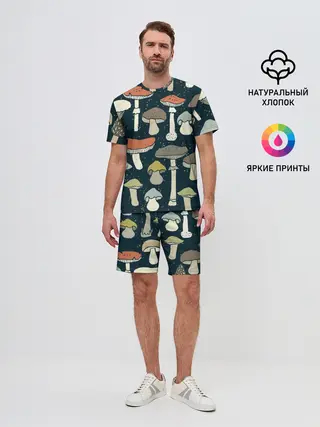 Мужской костюм с шортами / Загадочный лес