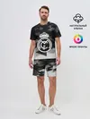 Мужской костюм с шортами / FC Real Madrid sport geometry