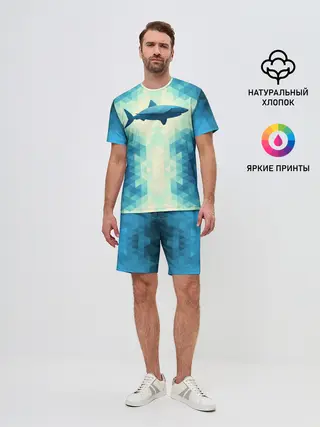 Мужской костюм с шортами / Акула