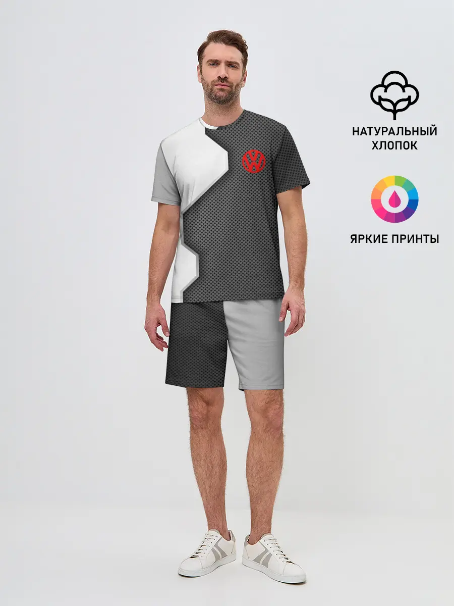 Мужской костюм с шортами / Volkswagen sport uniform auto