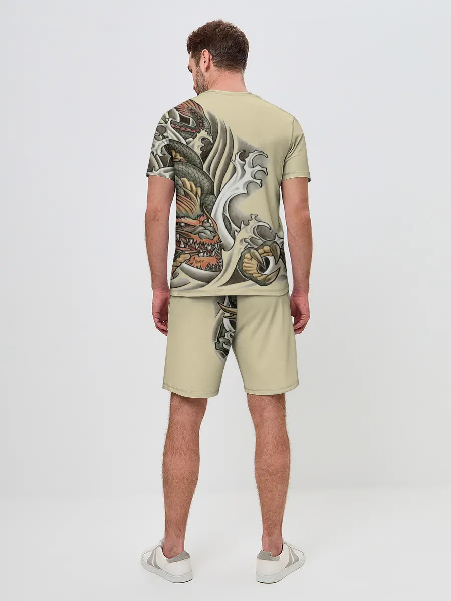 Мужской костюм с шортами / Восточный дракон
