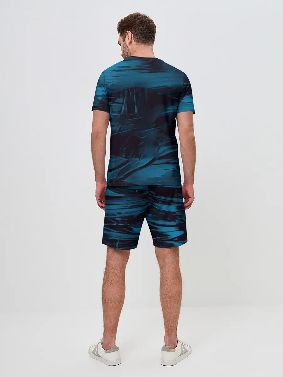 Мужской костюм с шортами / Холодные краски