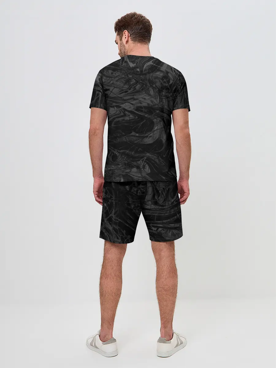 Мужской костюм с шортами / Серая материя