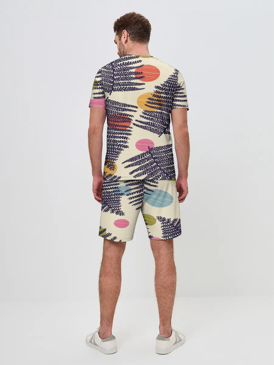 Мужской костюм с шортами / Тропики паттерн