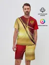 Мужской костюм с шортами / RUSSIA SPORT: Red and Gold.