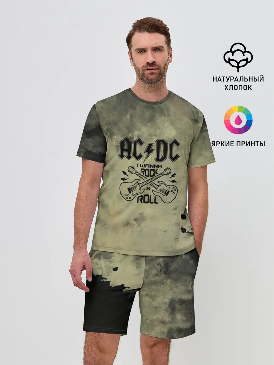 Мужской костюм с шортами / AC DC