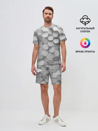 Мужской костюм с шортами / Геометрическая живопись