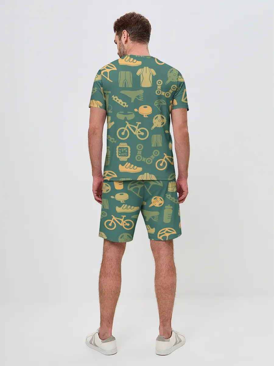 Мужской костюм с шортами / Велосипед Текстура