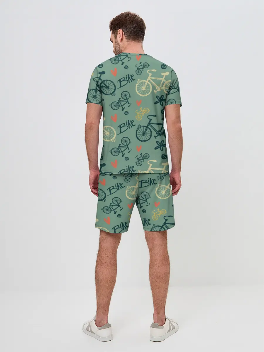 Мужской костюм с шортами / Велосипед Текстура