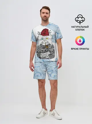 Мужской костюм с шортами / Кот Моряк