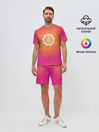 Мужской костюм с шортами / Солнечная мандала