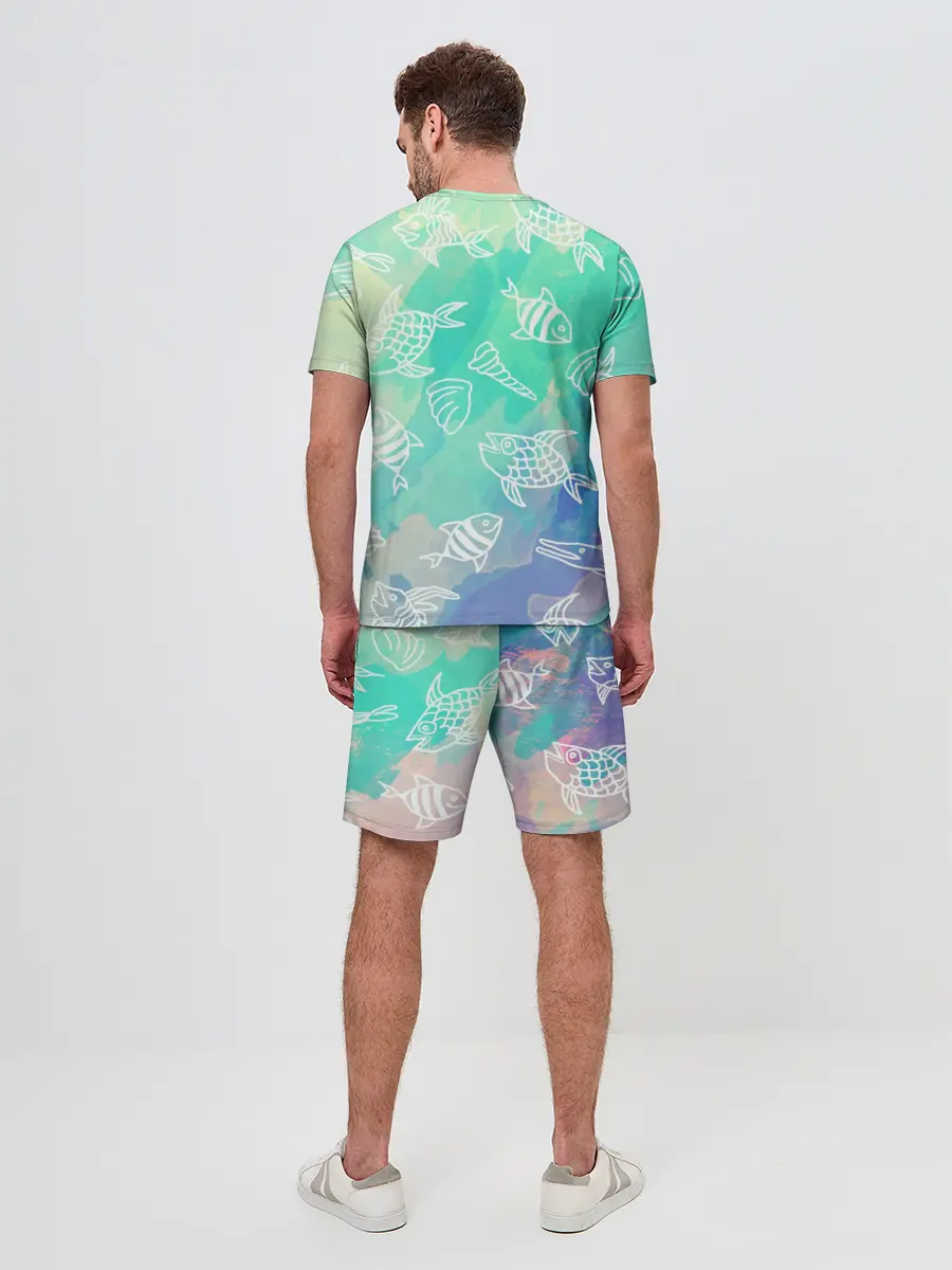 Мужской костюм с шортами / Рыбы