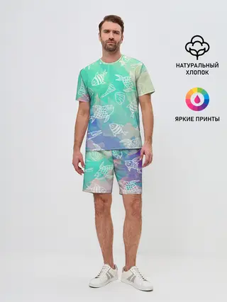 Мужской костюм с шортами / Рыбы