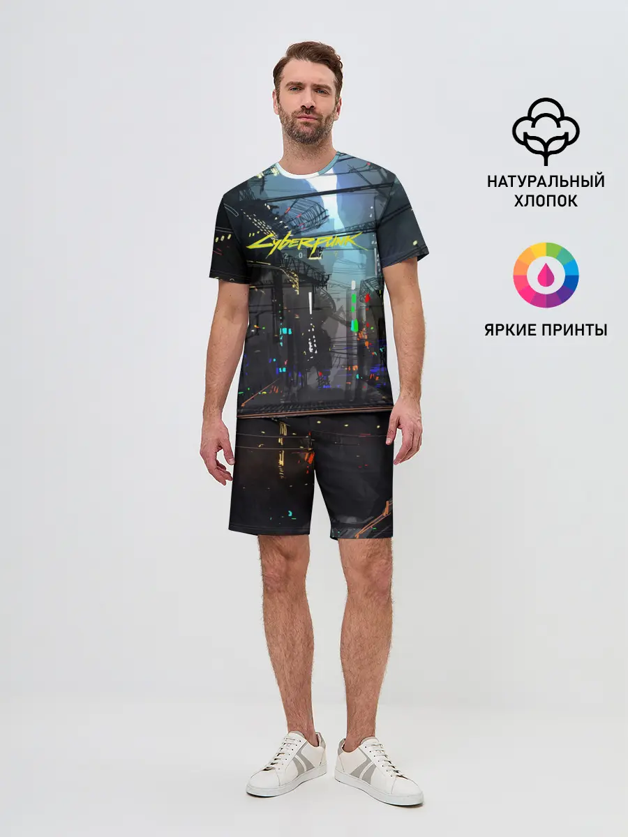 Мужской костюм с шортами / Cyber Punk 2077