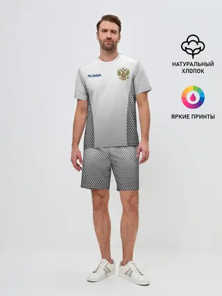 Мужской костюм с шортами / Сборная России форма с сеткой