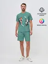 Мужской костюм с шортами / Японские рыбки