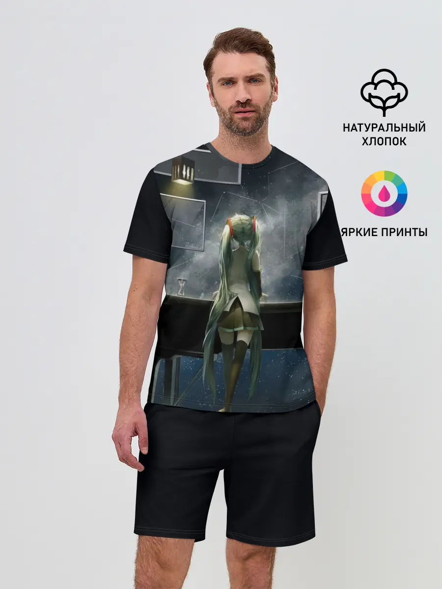 Мужской костюм с шортами / Singer Miko Hatsune