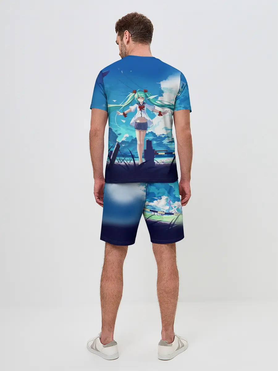 Мужской костюм с шортами / Хацунэ Мику под летним небом