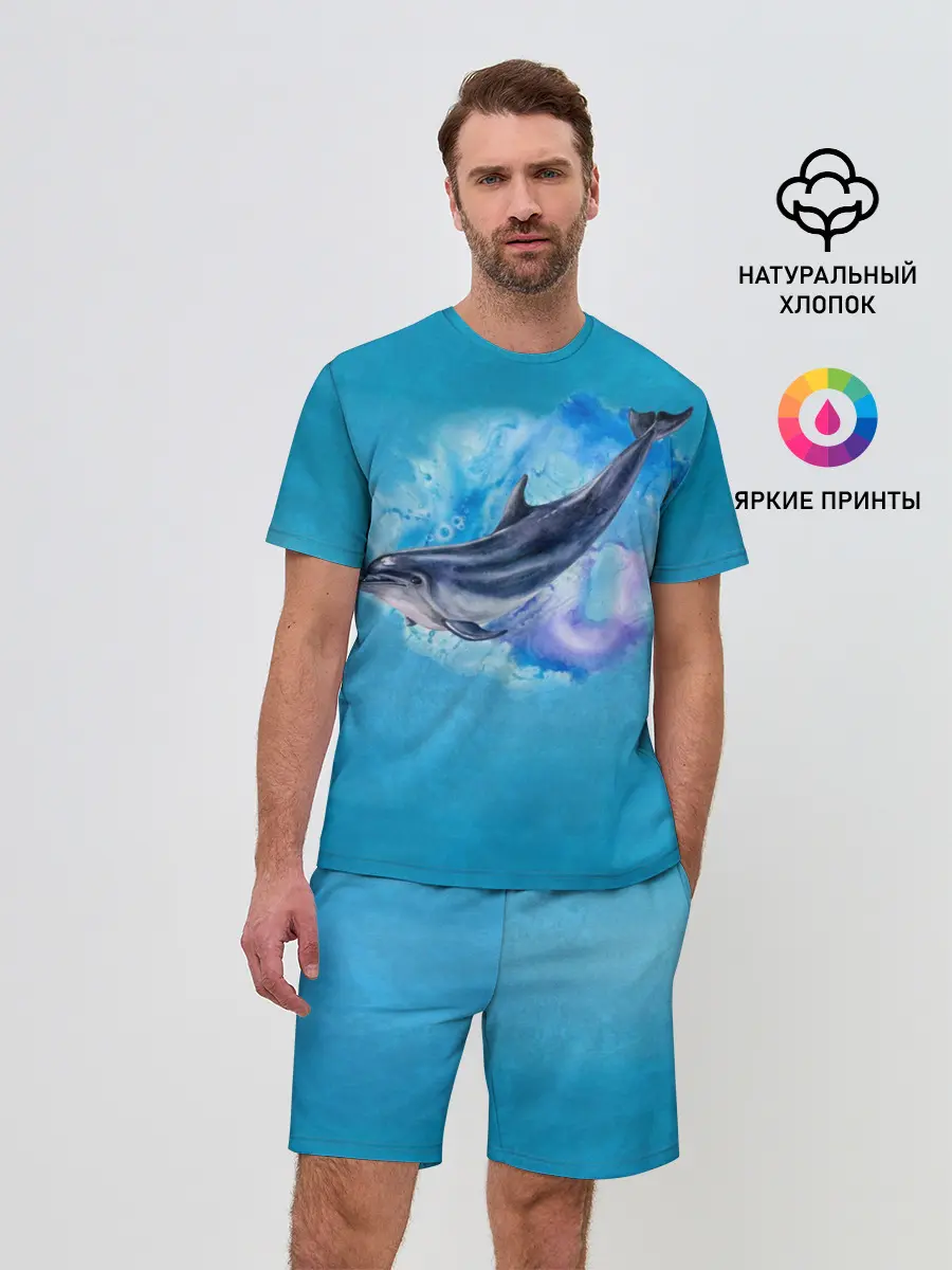 Мужской костюм с шортами / Дельфин