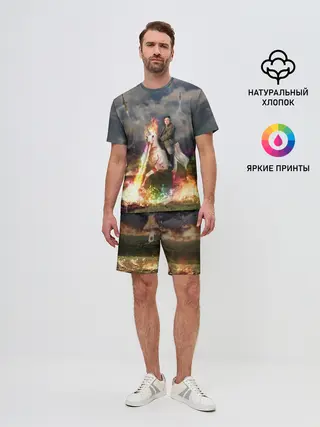 Мужской костюм с шортами / Ким чен ын на Единороге