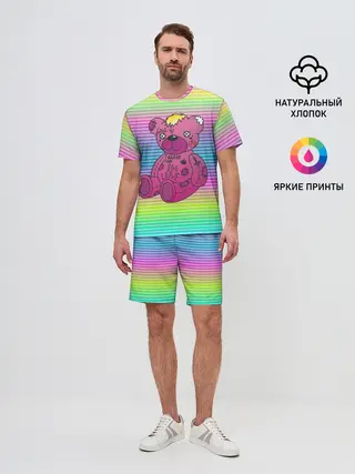 Мужской костюм с шортами / Мишка Lil Peep