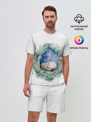 Мужской костюм с шортами / Тоторо спит