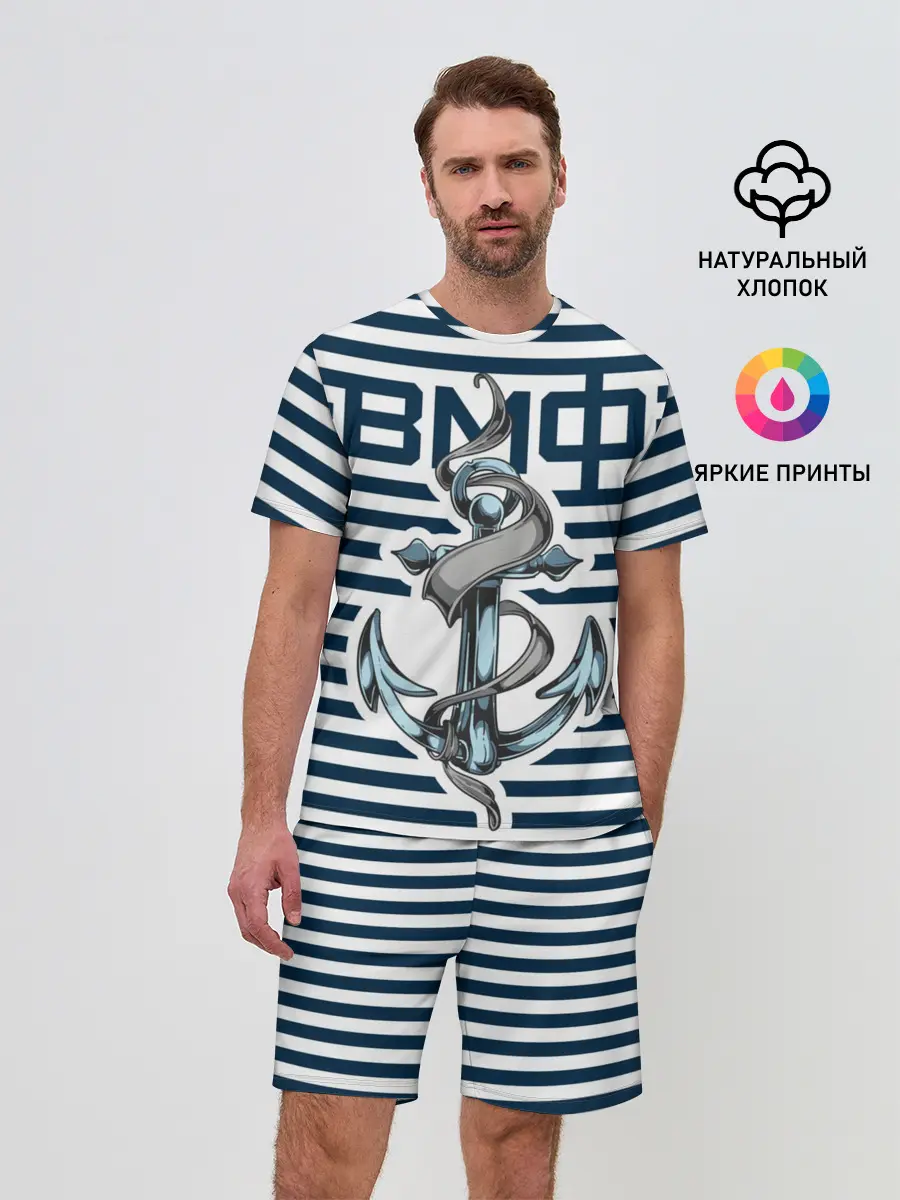 Мужской костюм с шортами / Якорь ВМФ