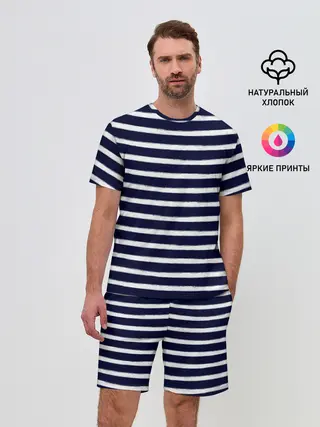 Мужской костюм с шортами / Тельняшка