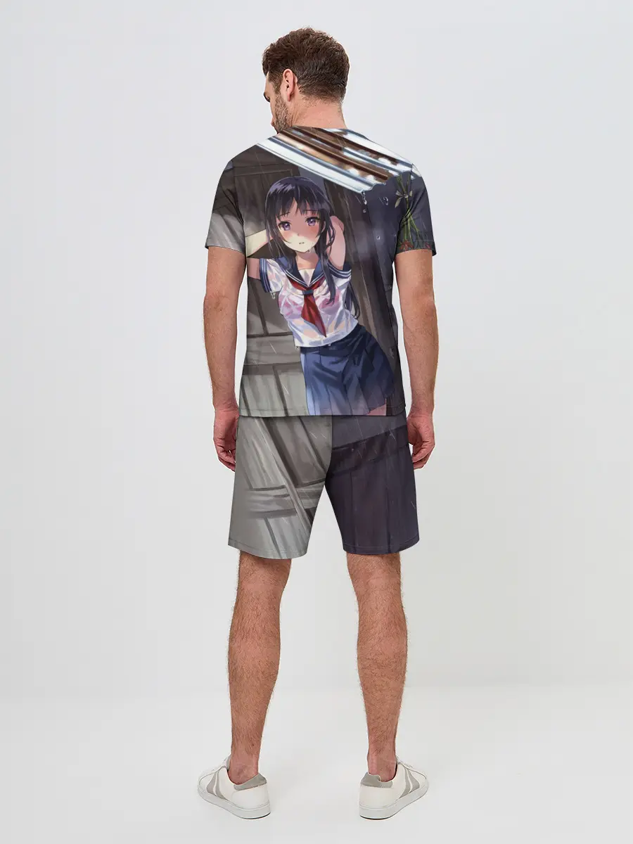 Мужской костюм с шортами / Летний дождь