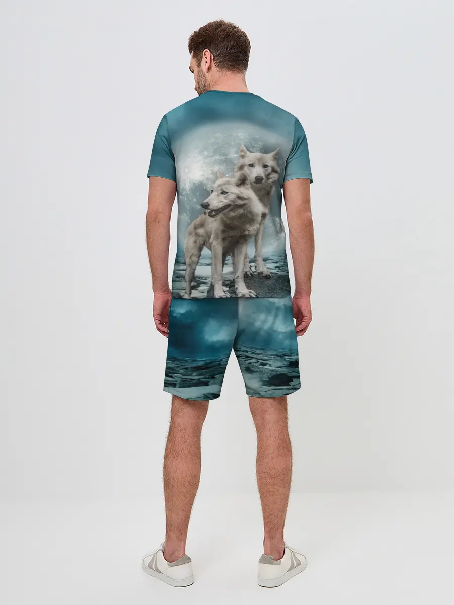 Мужской костюм с шортами / Волки