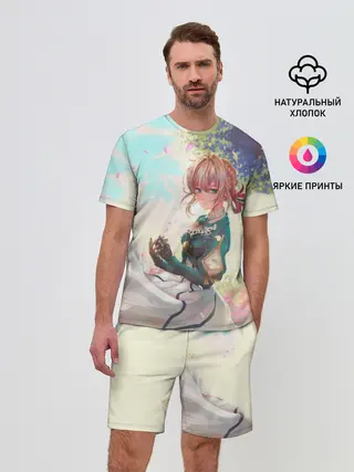 Мужской костюм с шортами / Violet Evergarden_8