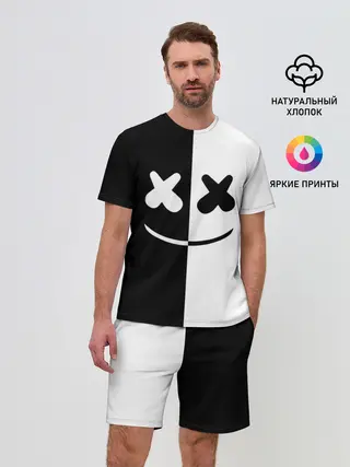 Мужской костюм с шортами / MARSHMELLO BLACK & WHITE