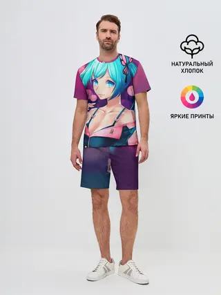 Мужской костюм с шортами / Неотразимая Хатсуне Мику