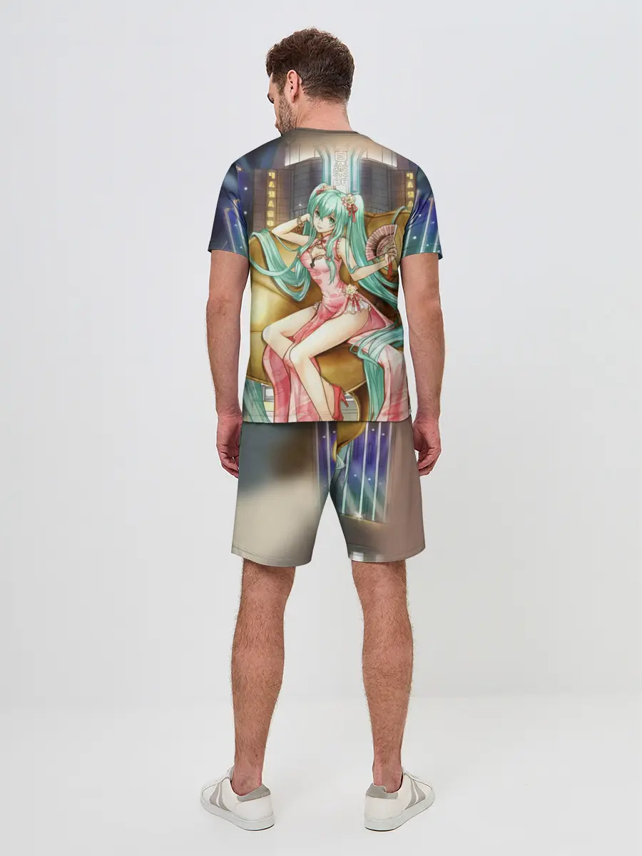 Мужской костюм с шортами / Hatsune Moku на троне