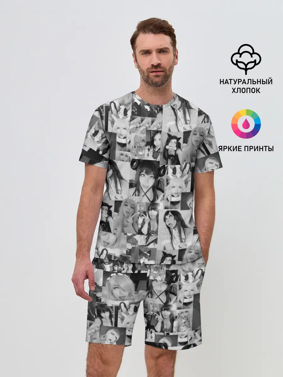 Мужской костюм с шортами / REAL AHEGAO - фото Ахегао