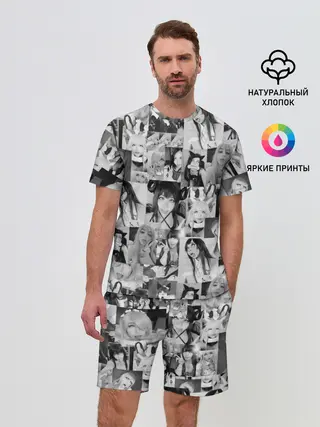 Мужской костюм с шортами / REAL AHEGAO - фото Ахегао