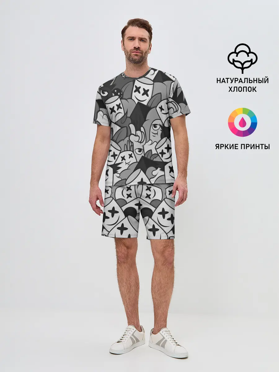 Мужской костюм с шортами / Marshmello